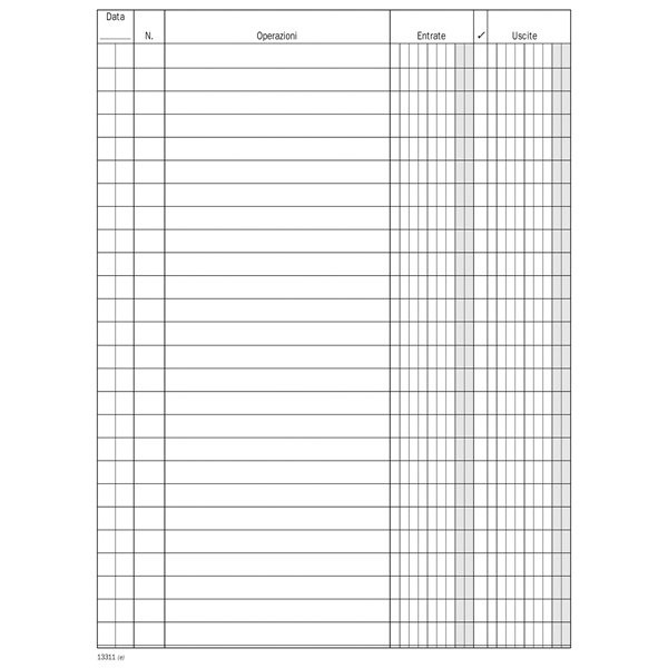 Registro CASSA ENTRATE/USCITE A5FLEX