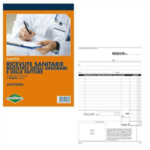 BLOCCO RICEVUTE SANITARIE cm14x23  FLEX