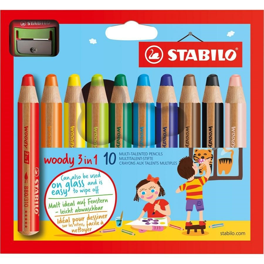 STABILO WOODY 880 pz10 CON TEMPERINO
