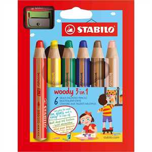 STABILO WOODY 880 pz6 con temperino