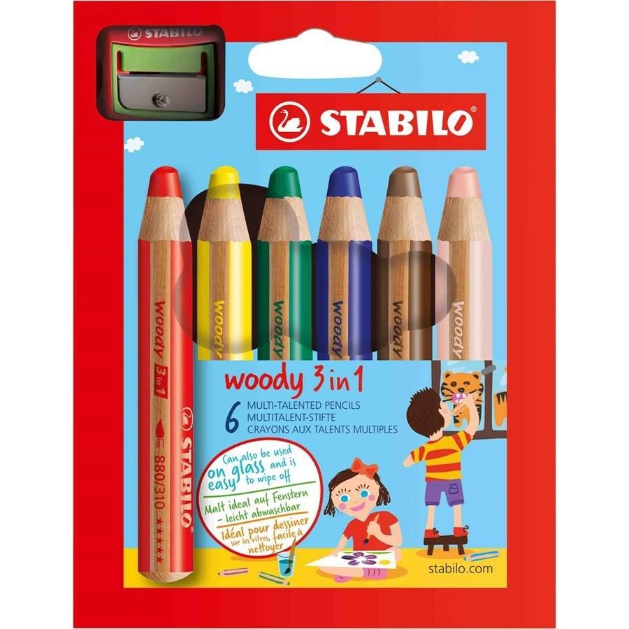 STABILO WOODY 880 pz6 con temperino