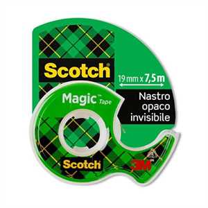 NASTRO ADESIVO 19x7,5 CON DISPENSER SCOTCH MAGIC 3M