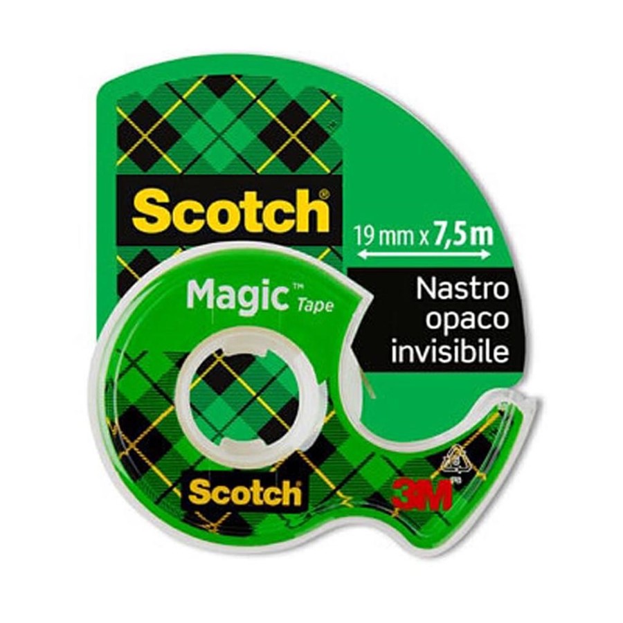 NASTRO ADESIVO 19x7,5 CON DISPENSER SCOTCH MAGIC 3M