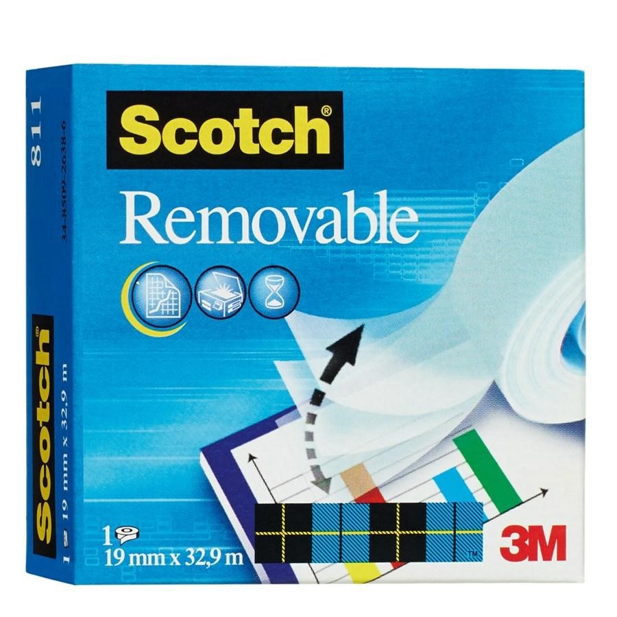 NASTRO ADESIVO 19x33 REMOVIBILE 811 MAGIC SCOTCH 3M