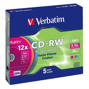 VERBATIM CdRom 700Mb REWRITABLE *43167* CD-RW