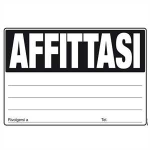 CARTELLI AFFITTASI cm23x33 pz20