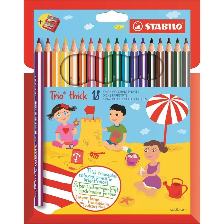 STABILO Trio thick pz18+temperino