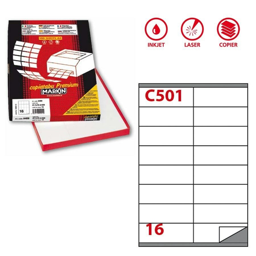 Etichette Copy Laser A4 mm105x36(C501) f100