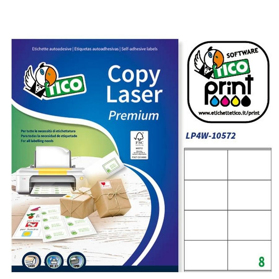 Etichette Copy Laser A4 mm105x48 (C504-CM0504) f100 12et