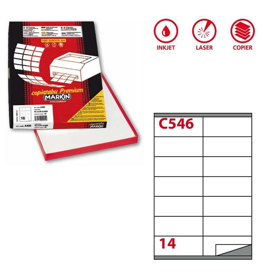 Etichette Copy Laser A4 mm105x40(C546) f100