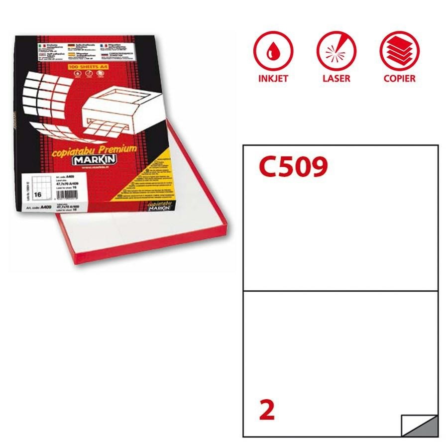 Etichette Copy Laser A4 mm210x148,5 (C509-SM0509) f100 2et