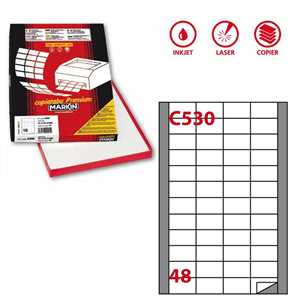 Etichette Copy Laser A4 mm48x25(C530) f100