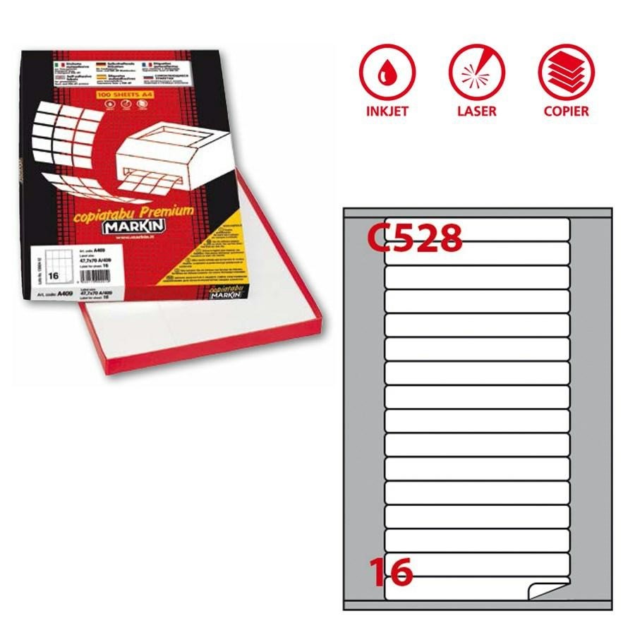 Etichette Copy Laser A4 mm145x17(C528) f100