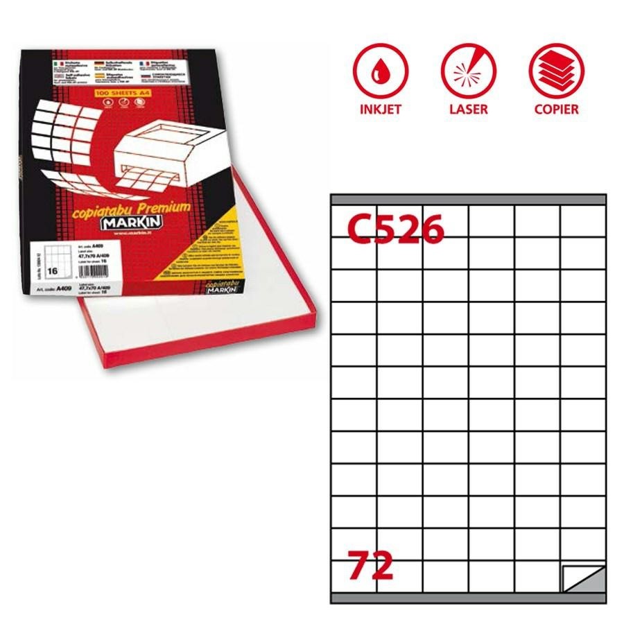 Etichette Copy Laser A4 mm35x23,5(C526 - CM0526) f100 72et