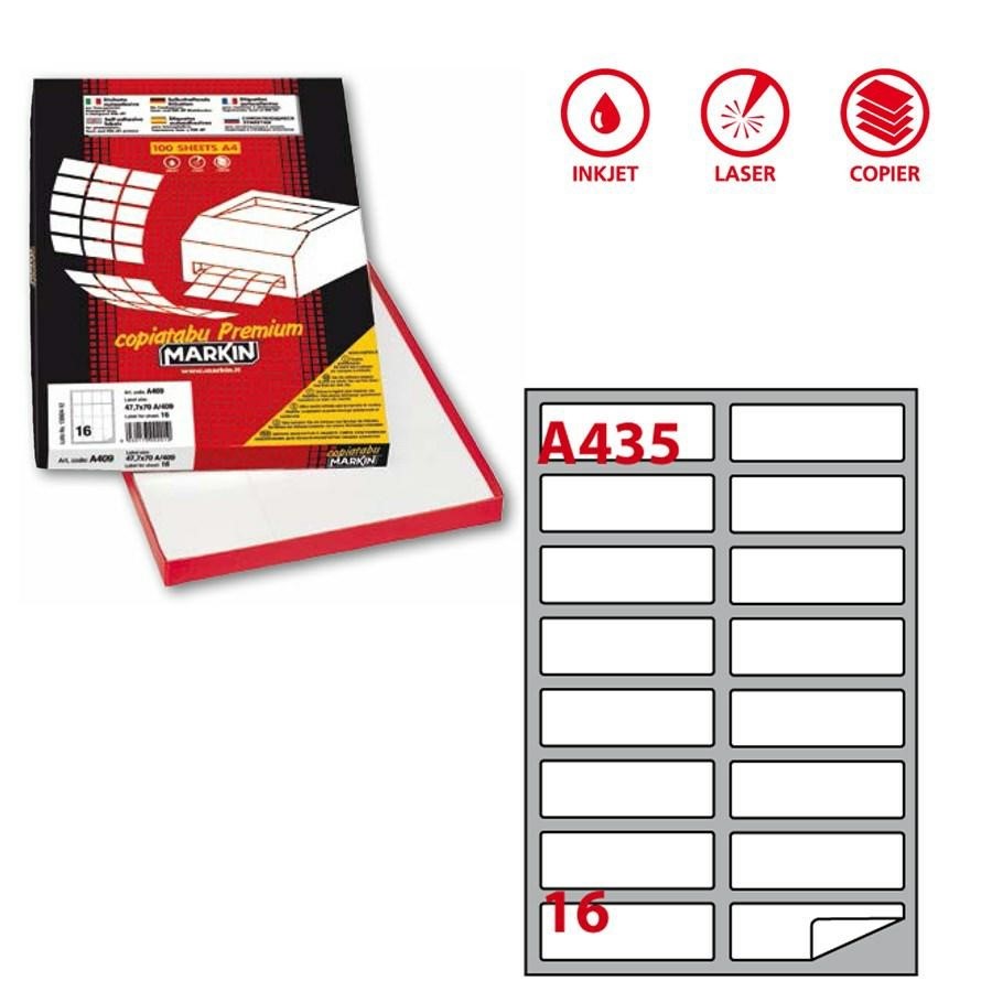 Etichette Copy Laser A4 mm99,1x34(A435) f100
