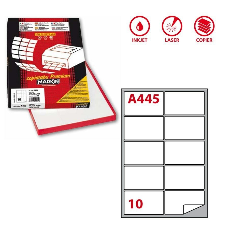 Etichette Copy Laser A4 mm99x57(A445) f100