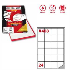 Etichette Copy Laser A4 mm47,5x46,5(A408) f100