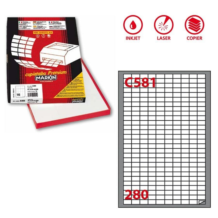 Etichette Copy Laser A4 mm19x10(C581) f100