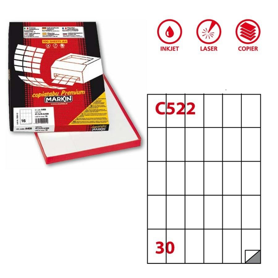 Etichette Copy Laser A4 mm35x59(C522) f100