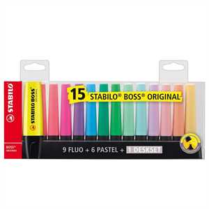 STABILO BOSS DESKSET DA 15 PEZZI ASSORTITI