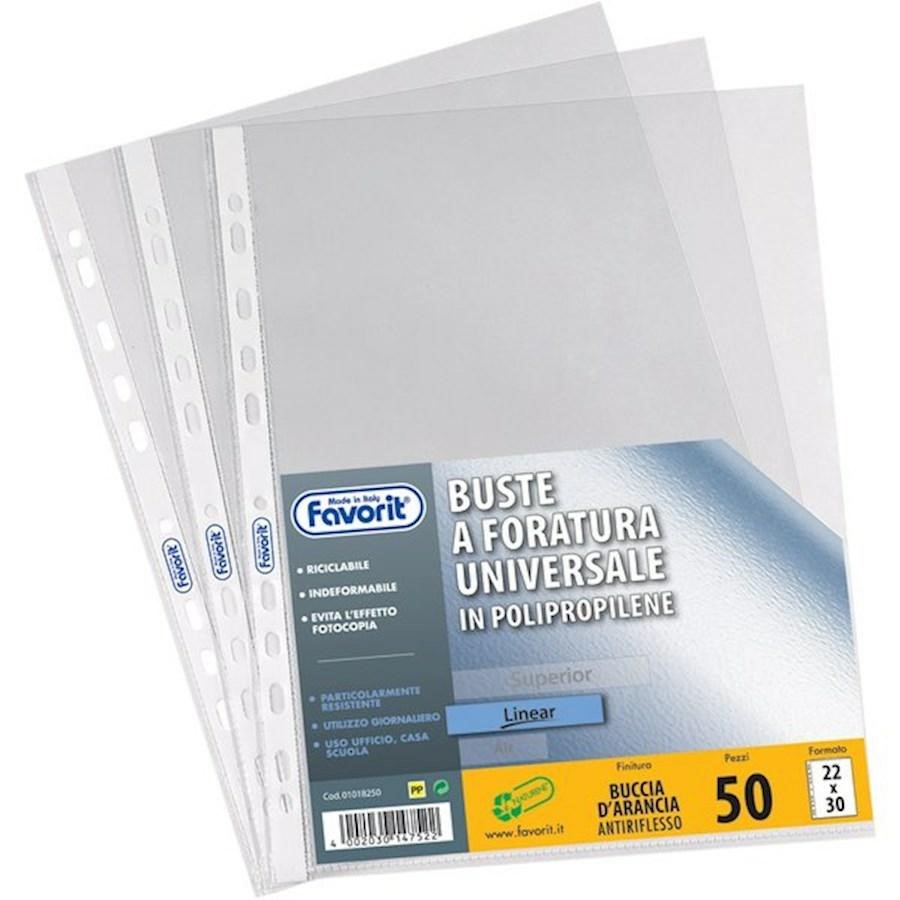 Busta con fori 23x33 spessore LINEAR in NATURENE