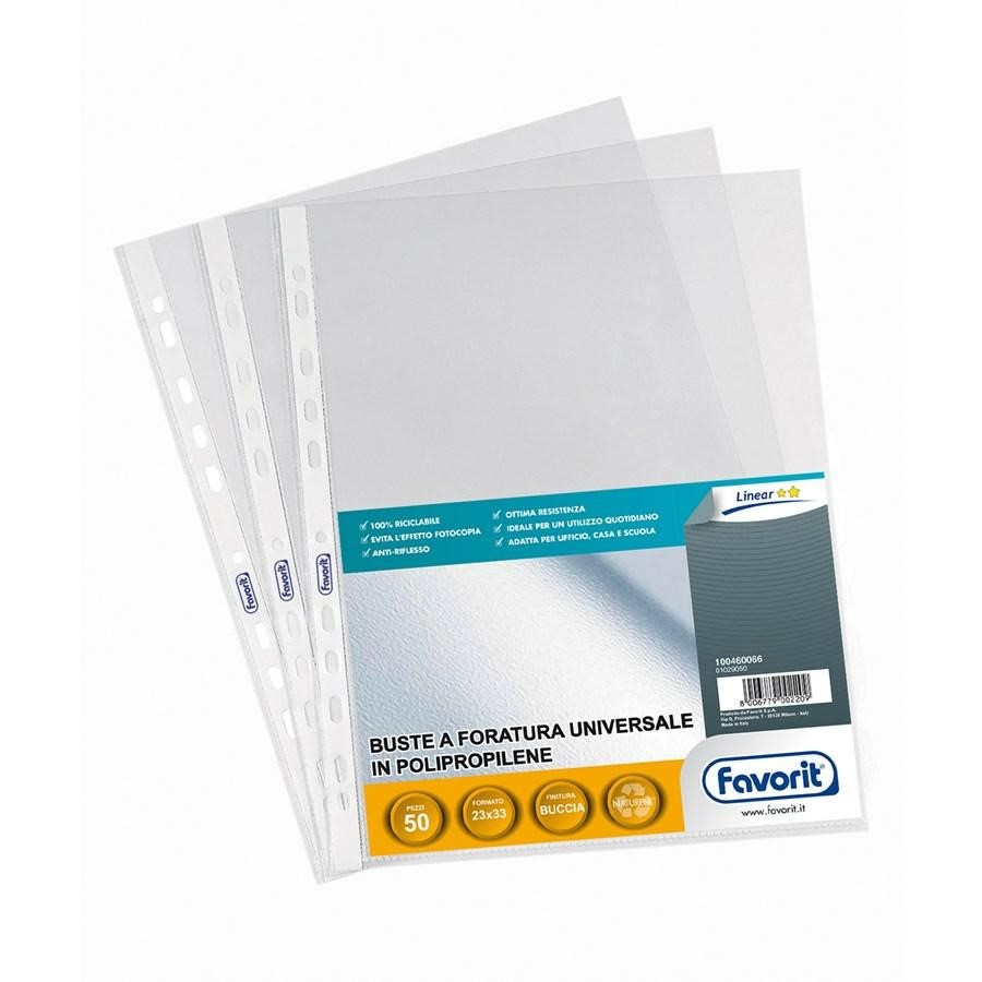 Busta con fori 23x33 buccia d'arancia Linear in Naturene