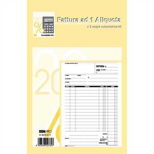 Blocco Fatture 1 aliquota A5 3C. 33ff