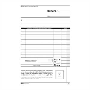 Blocco Ricevuta Sanitaria 50x2autoricante