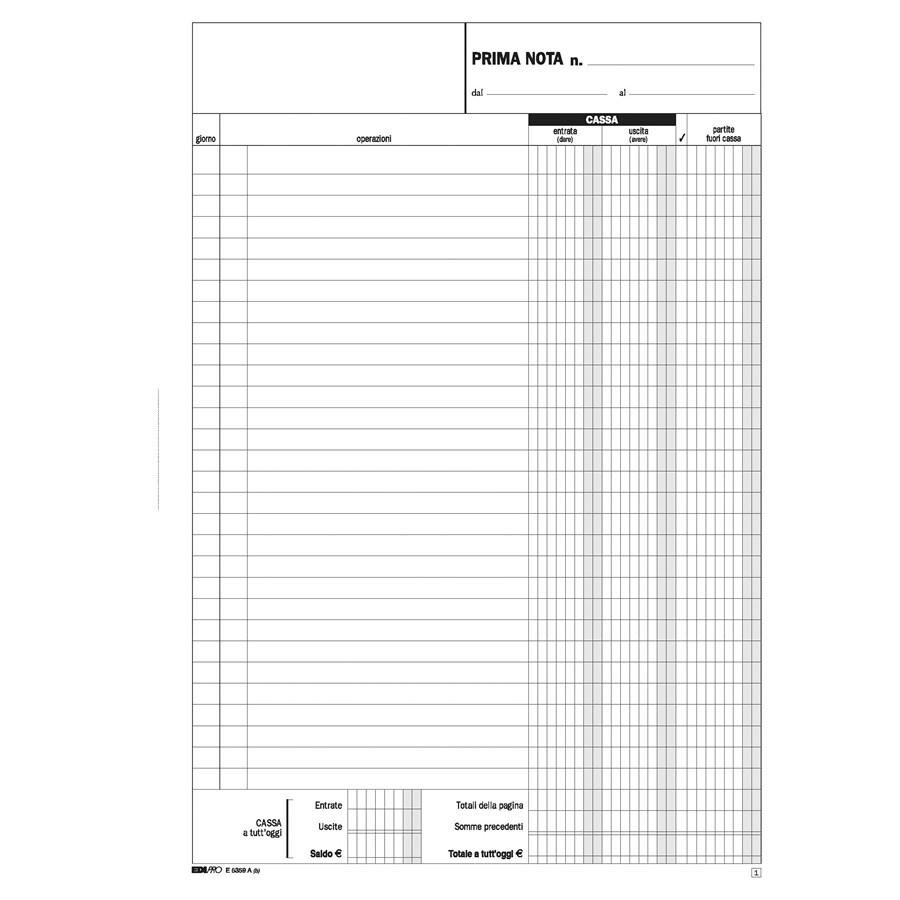 Blocco PRIMANOTA cm21x31 2CopieAUTOCOPIANTE