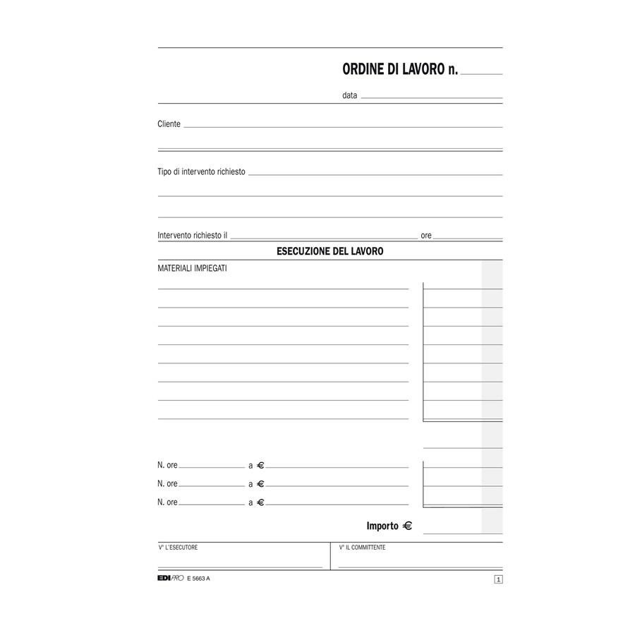 Blocco ORDINE DI LAVORO (interventi a domicilio)