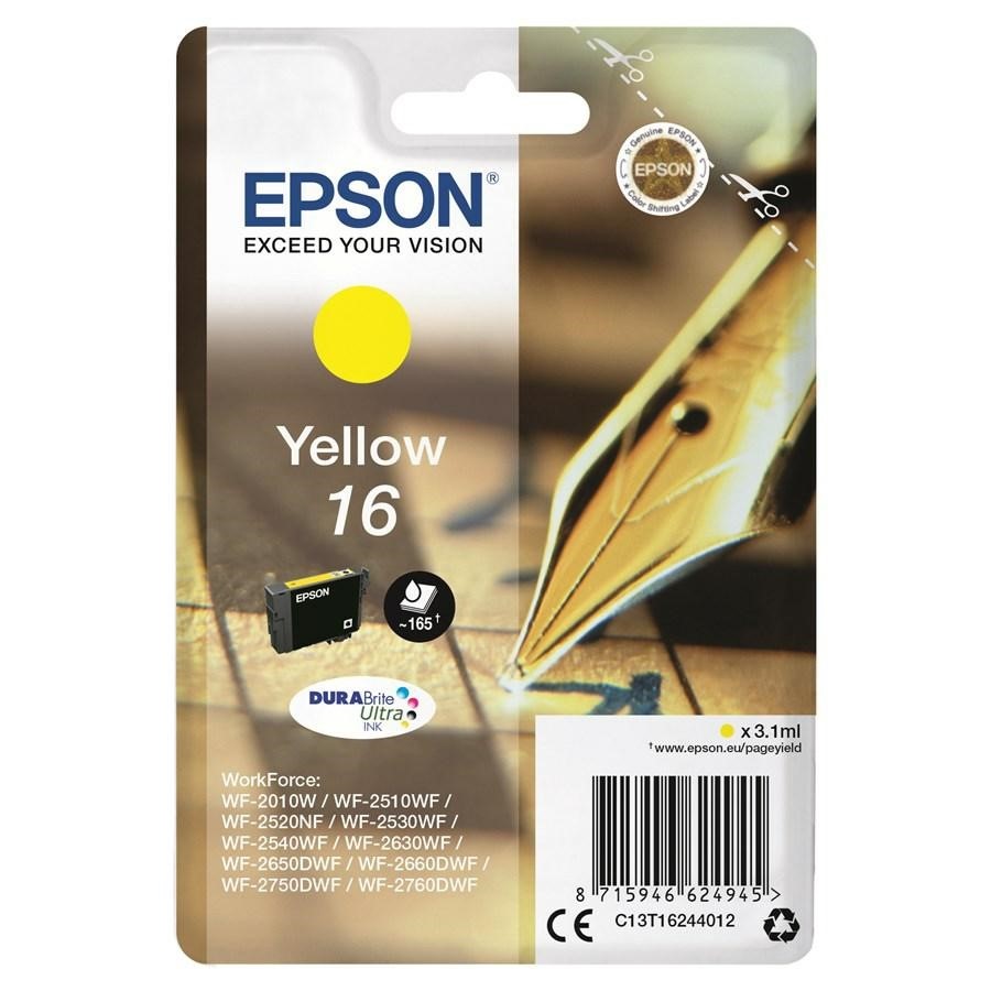 EPSON Ink-Jet Giallo N.16L *T162440* WF2510/2530/2010/2540