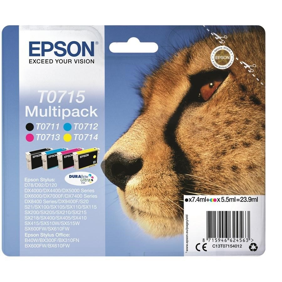 EPSON Ink-Jet MultiPack *T071540* D78/DX4000/5000/7000 *BK+C+M+Y*