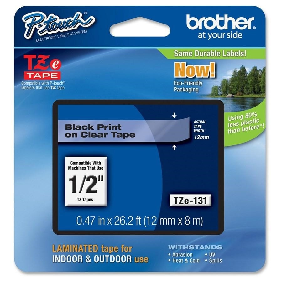 Nastro BROTHER mm12 Nero/Trasp TZE131 TZ131 TZ-131 TZE-131
