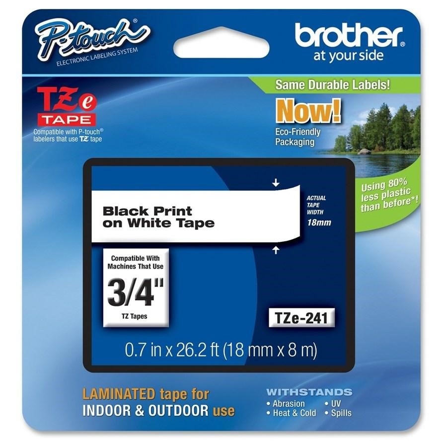 Nastro BROTHER mm18 Nero/BiancoTZE241 TZ241 TZ-241 TZE-241