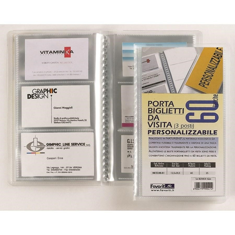 Porta Biglietti da VISITA 3Posti Personalizzabile